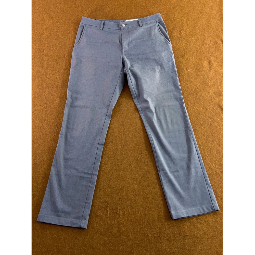 Mizzen+Main Mens 36 Blue Performance Chino Stretch Straight Leg Pants